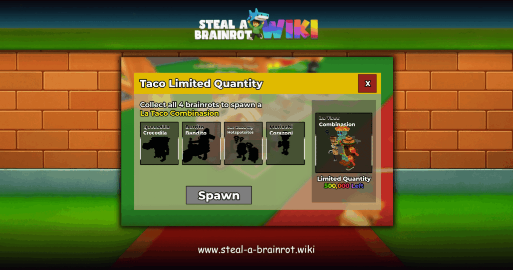 Steal A Brainrot Wiki La Taco Combinasion Quantity