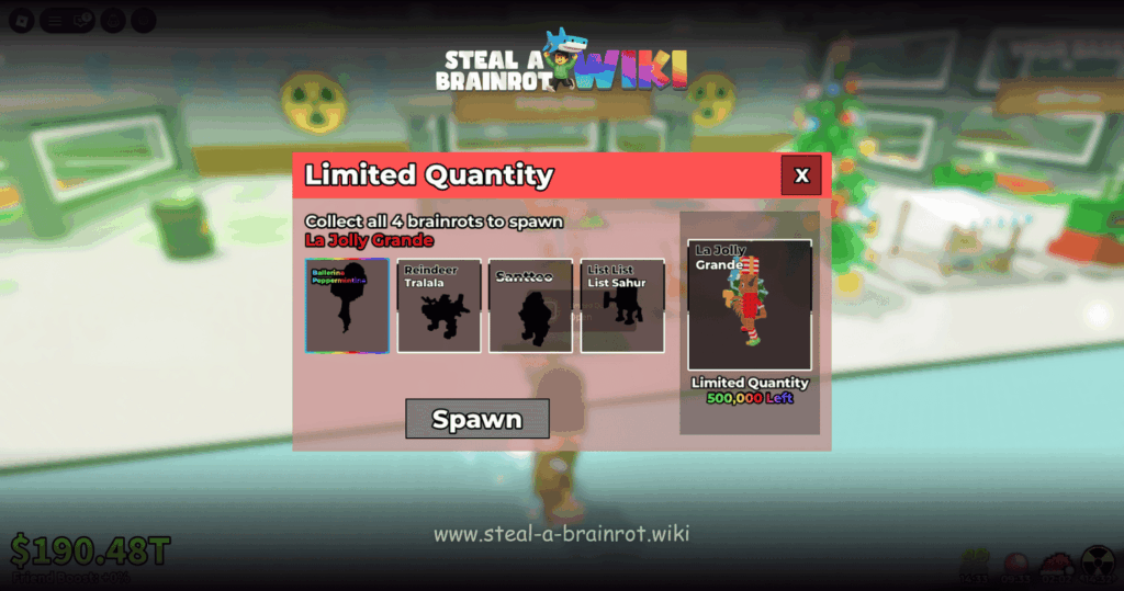 Steal A Brainrot La Jolly Grande Limited Quantity